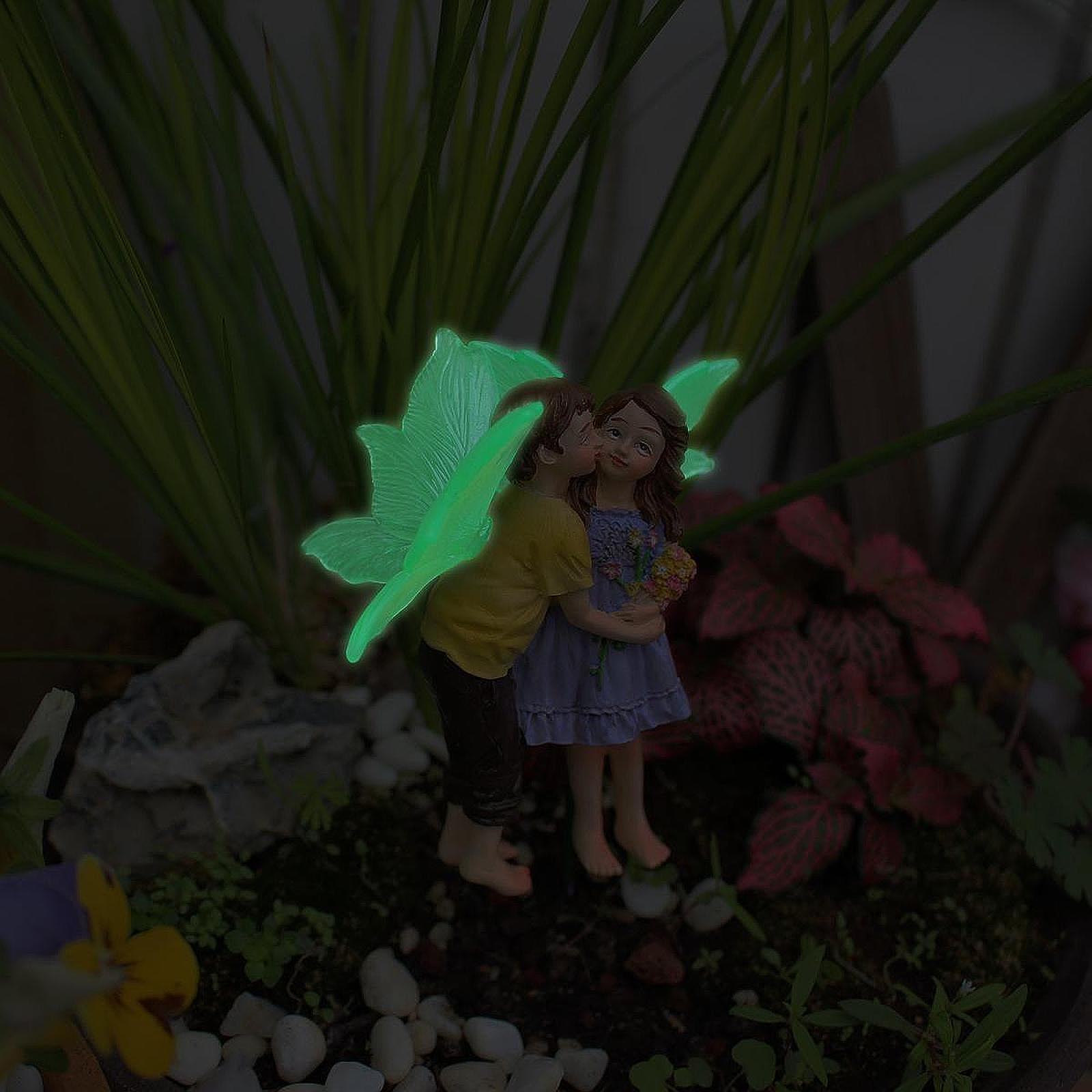 Bonsai Garden Entrance - Fairy and Boy Kissing Figurine Garden