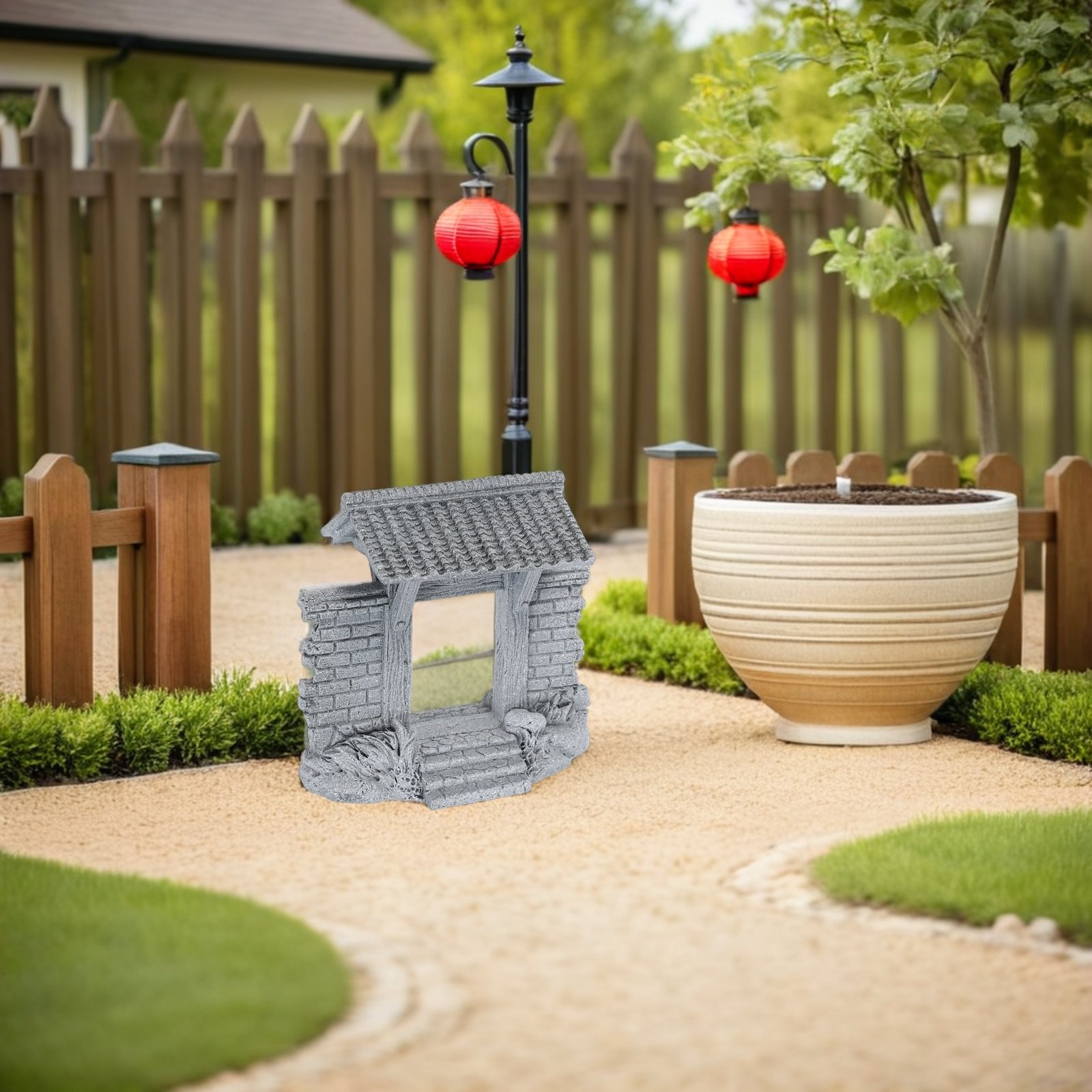Bonsai Garden Entrance - Mini Chinese Gate Stone Bonsai Ornament