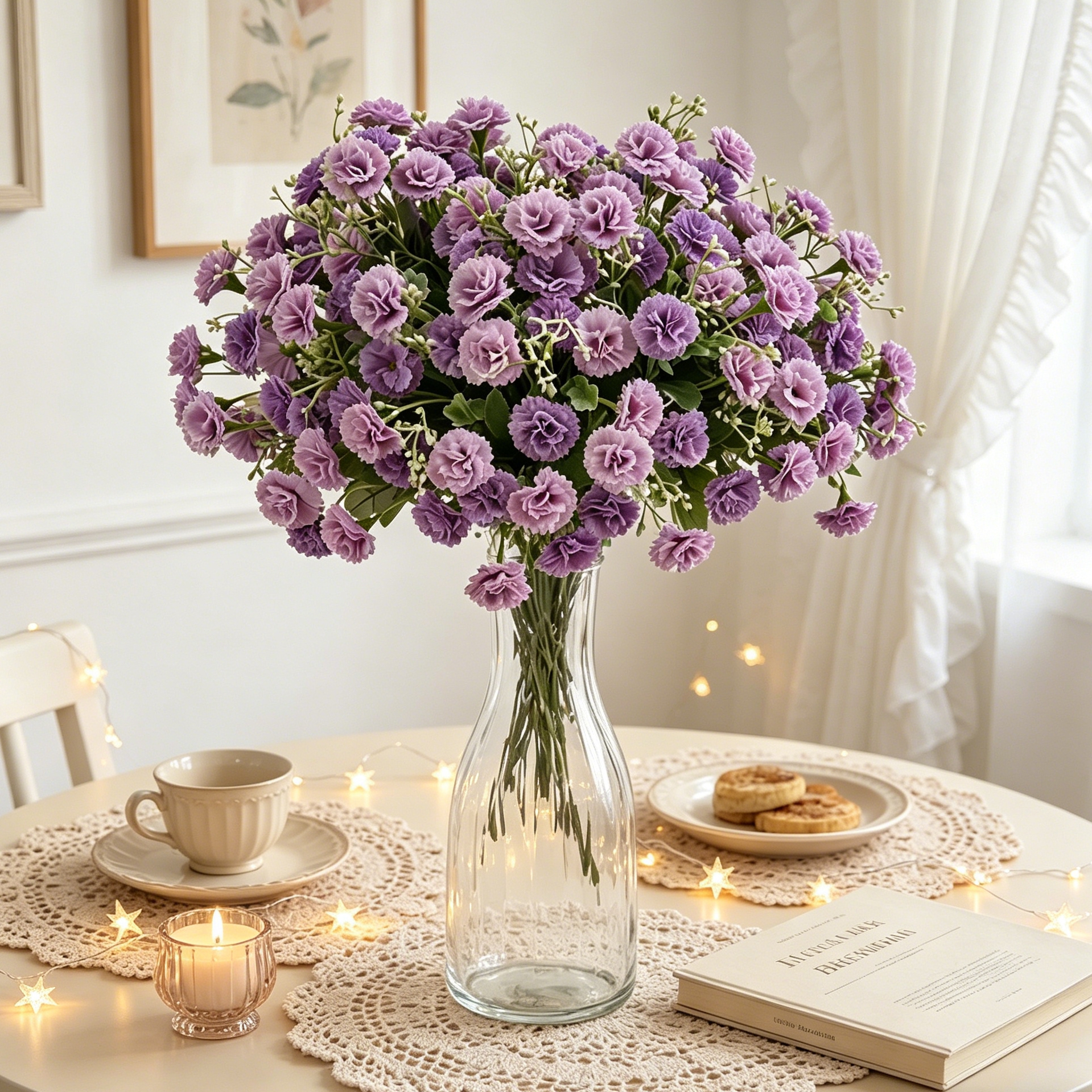Bonsai Garden Centre - Silk Artificial Flower Hydrangea Lilac Home