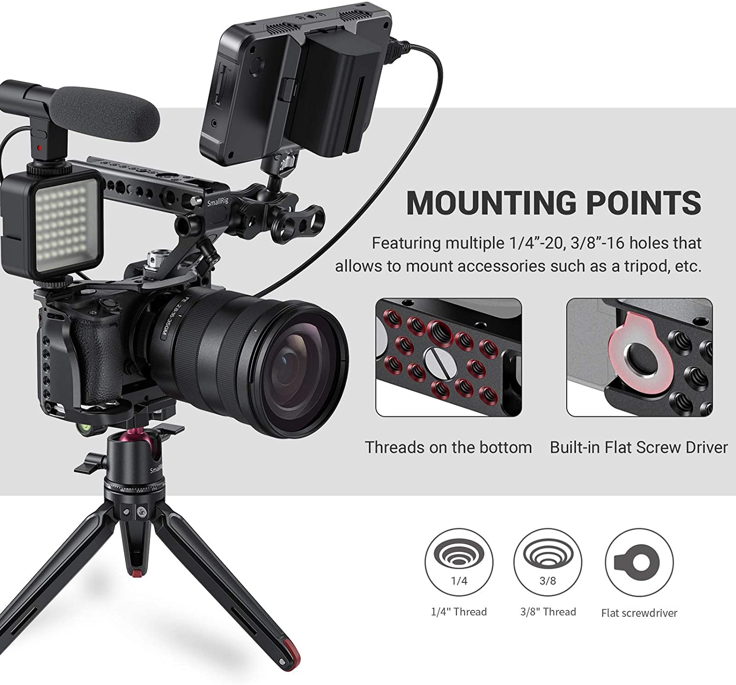 SmallRig 2493 A6600 Camera Cag - đánh giá và giá Bonsai Wire Aluminum