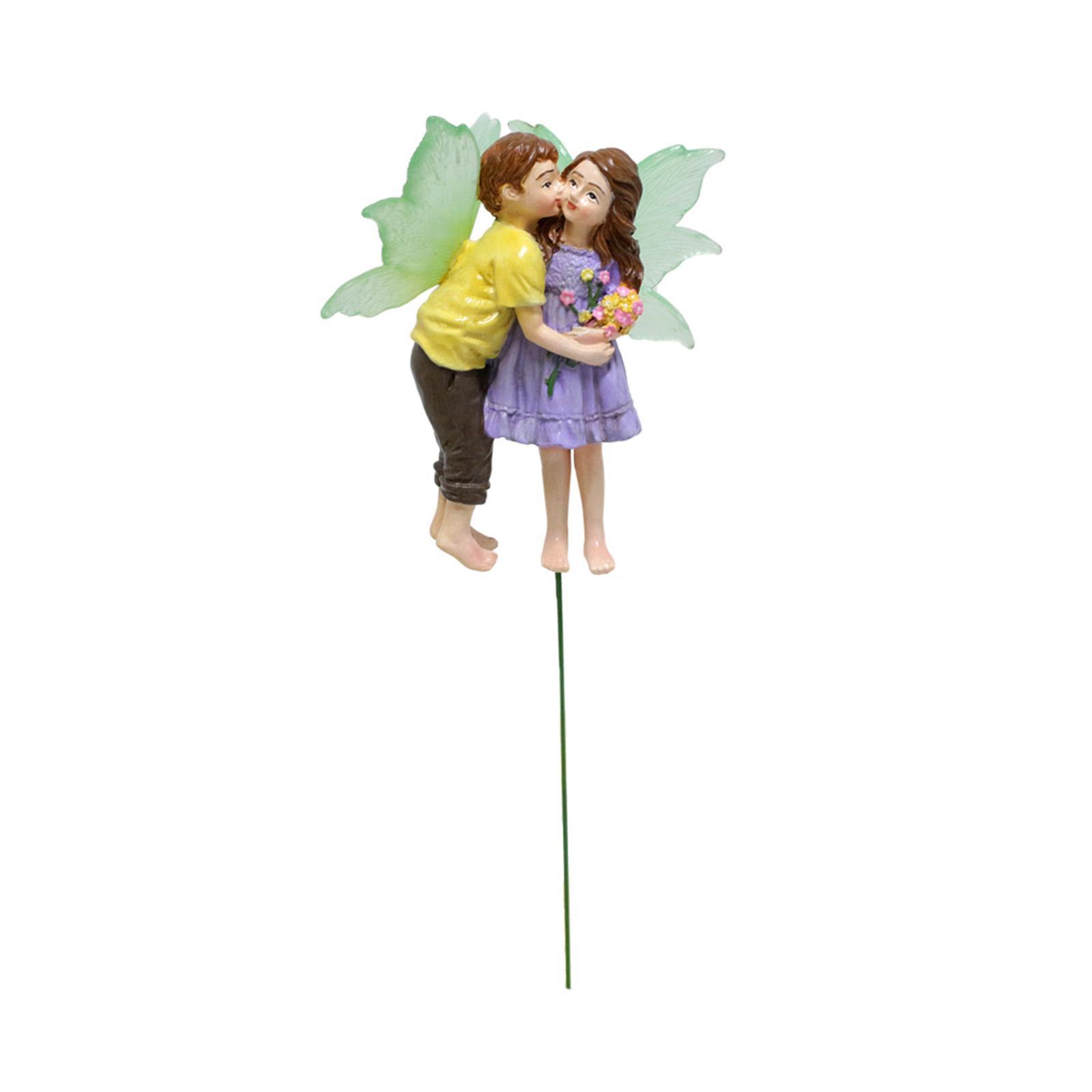 Fairy and Boy Kissing Figurine - đánh giá và giá Bonsai Garden Entrance