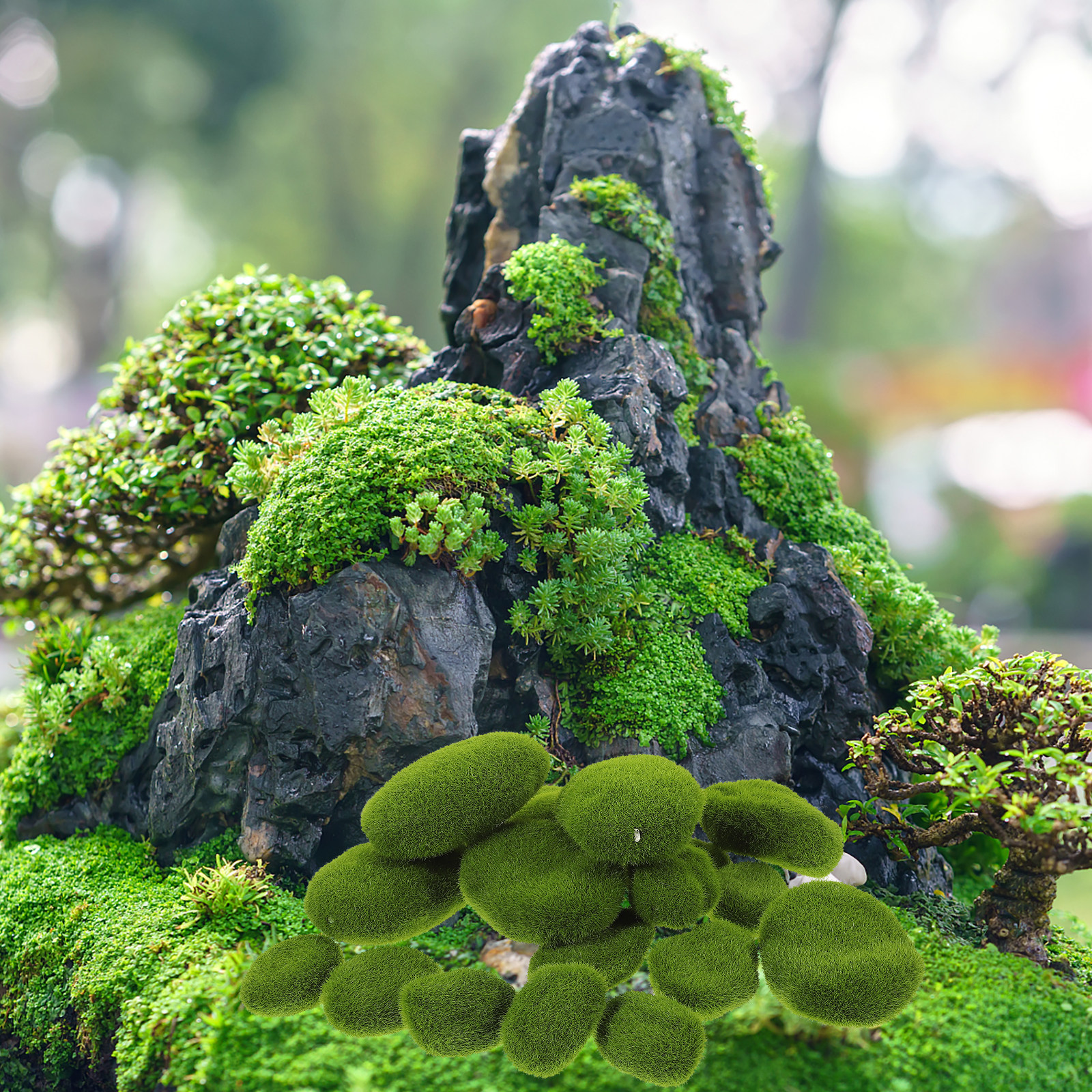 20Pcs Decorative Artificial Mo - đánh giá và giá Bonsai Garden Wall