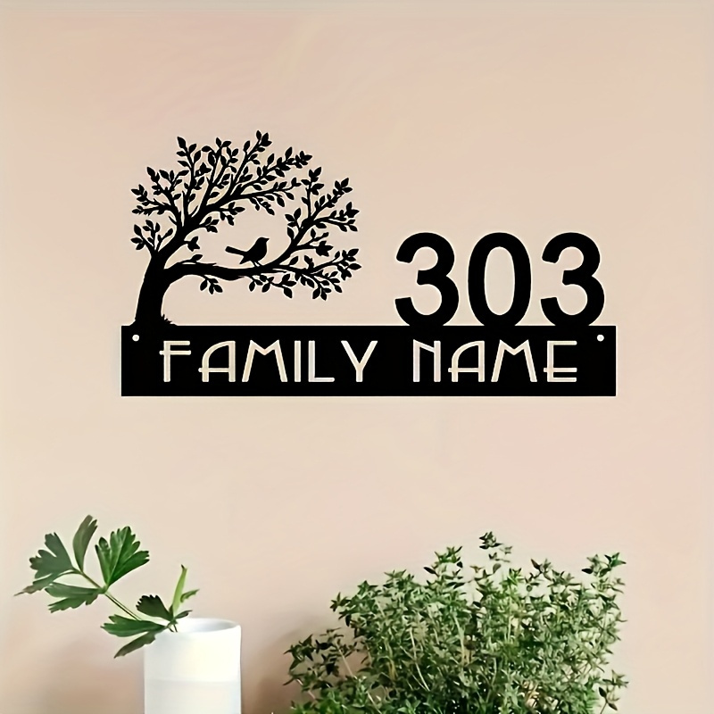 Custom Metal Address Sign with - đánh giá và giá Bonsai Garden Tree