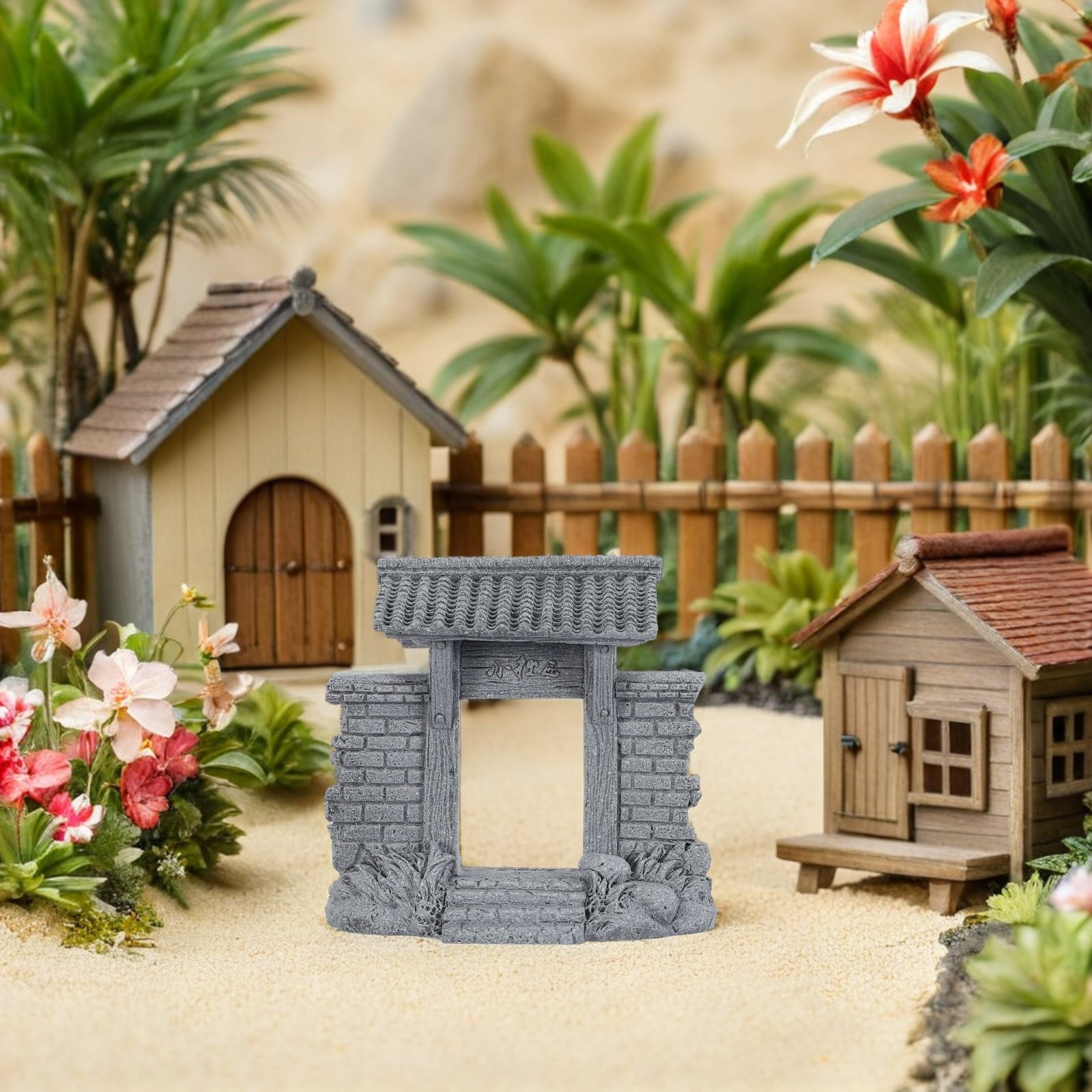 Mini Chinese Gate Stone Bonsai - đánh giá và giá Bonsai Garden Entrance