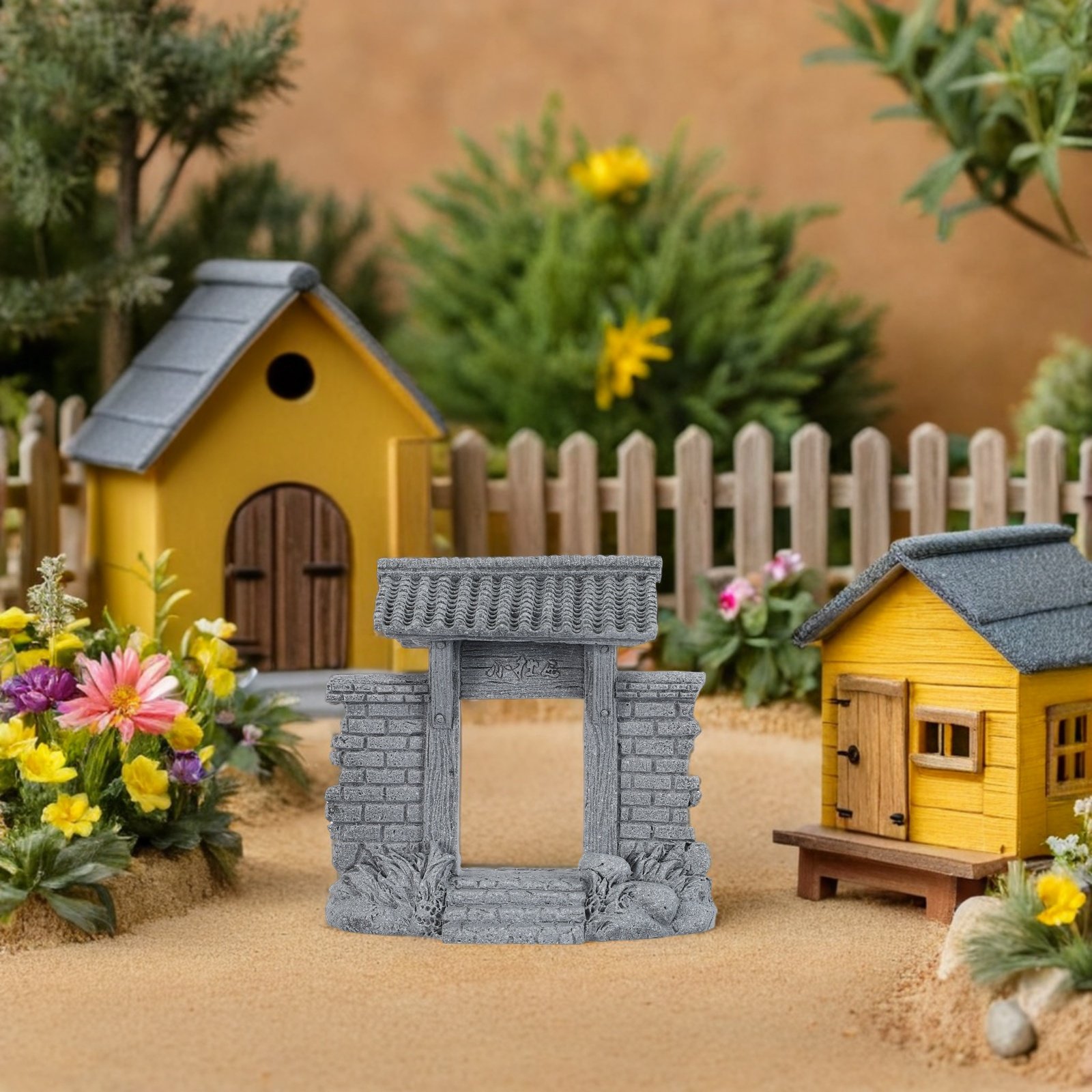 Mini Chinese Gate Stone Bonsai - đánh giá và giá Bonsai Garden Entrance