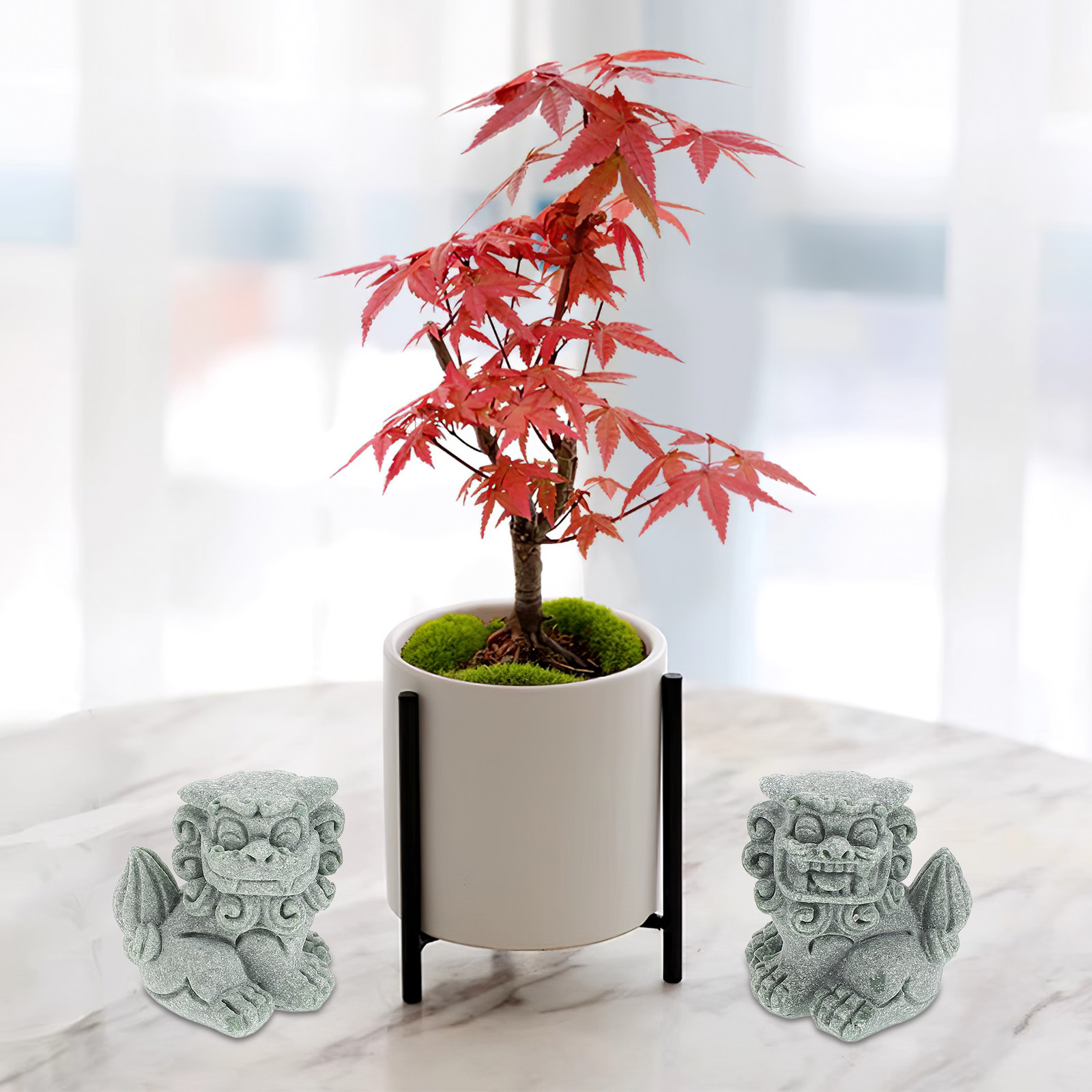 1Pair Chinese Lion Ornaments H - đánh giá và giá Bonsai Garden Entrance