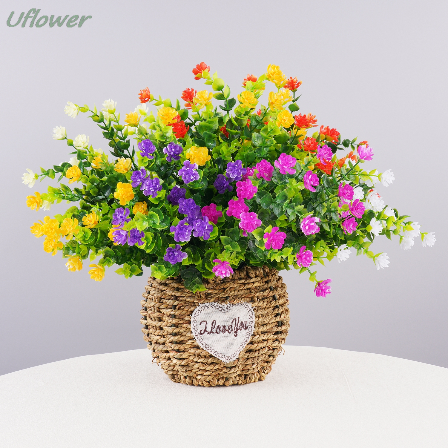 Lotus Plastic Flower Bouquet w - đánh giá và giá Bonsai Garden Wall
