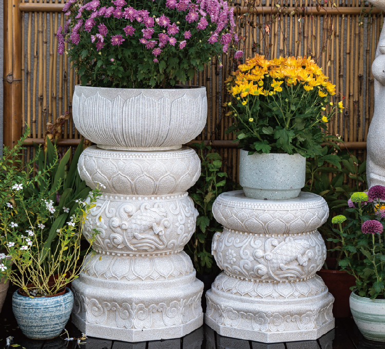 Garden Stone Pier Outdoor Cour - đánh giá và giá Bonsai Garden Entrance