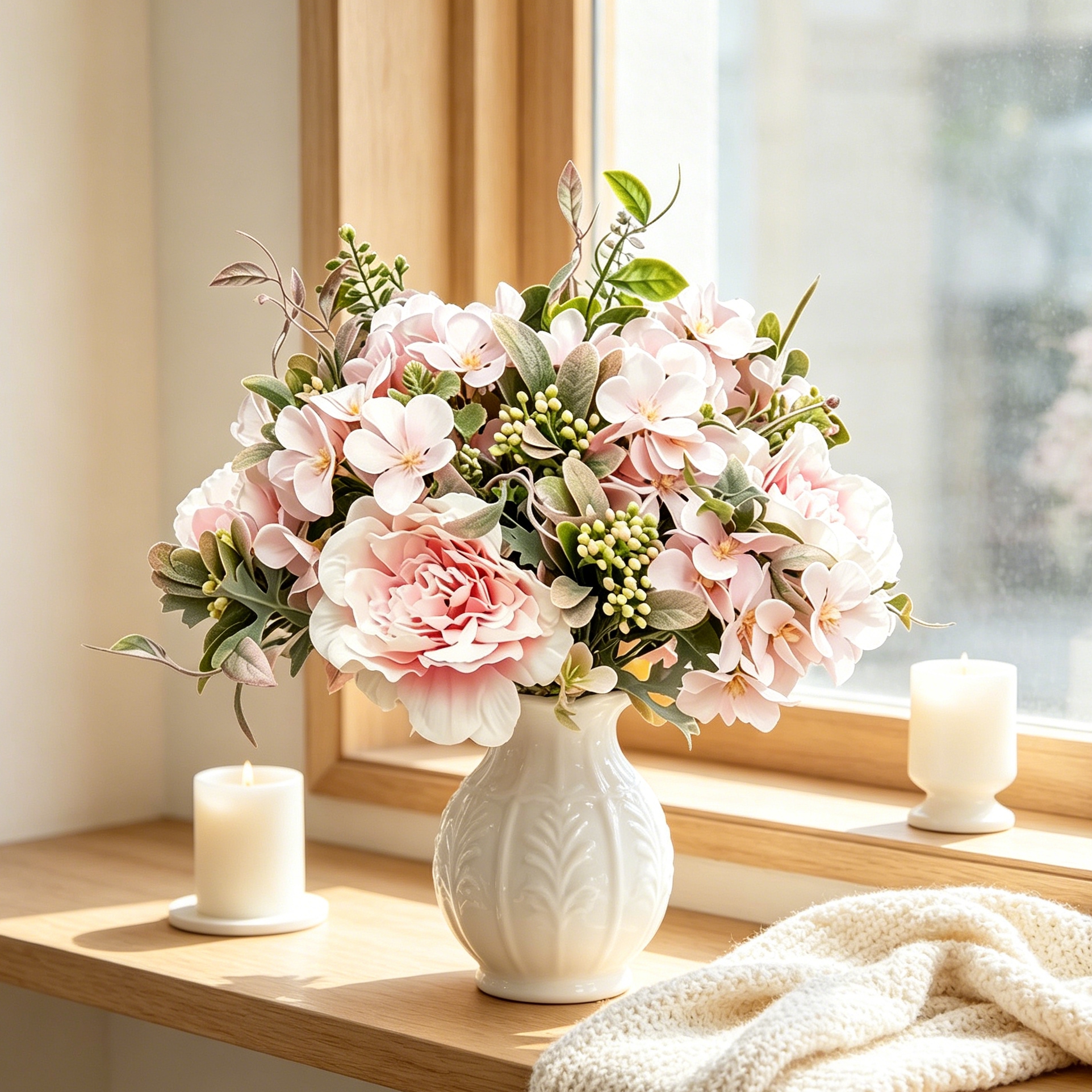 Artificial Flower Silk Peony R - đánh giá và giá Bonsai Garden Wall