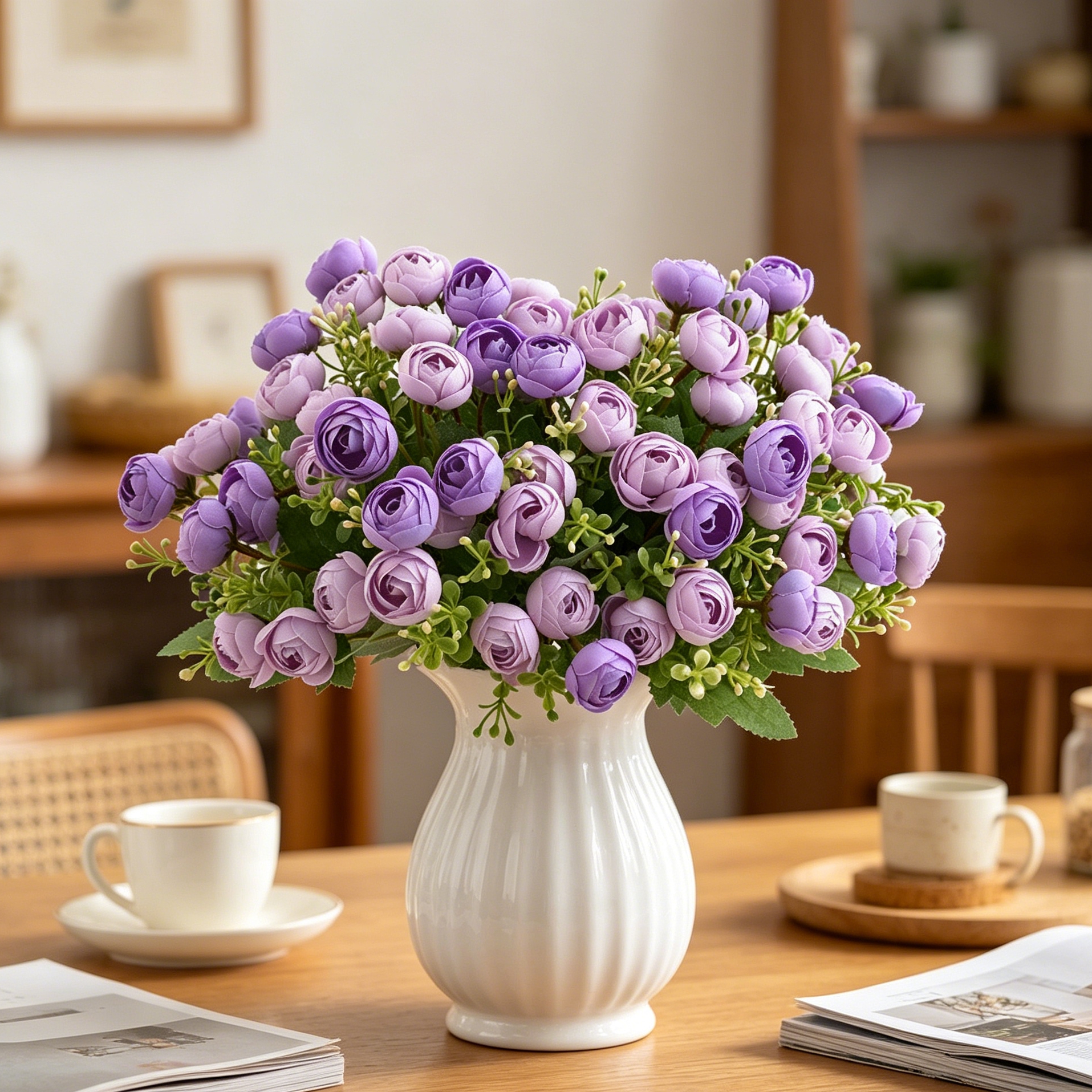 Silk Artificial Flower Tea Bud - đánh giá và giá Bonsai Garden Wall