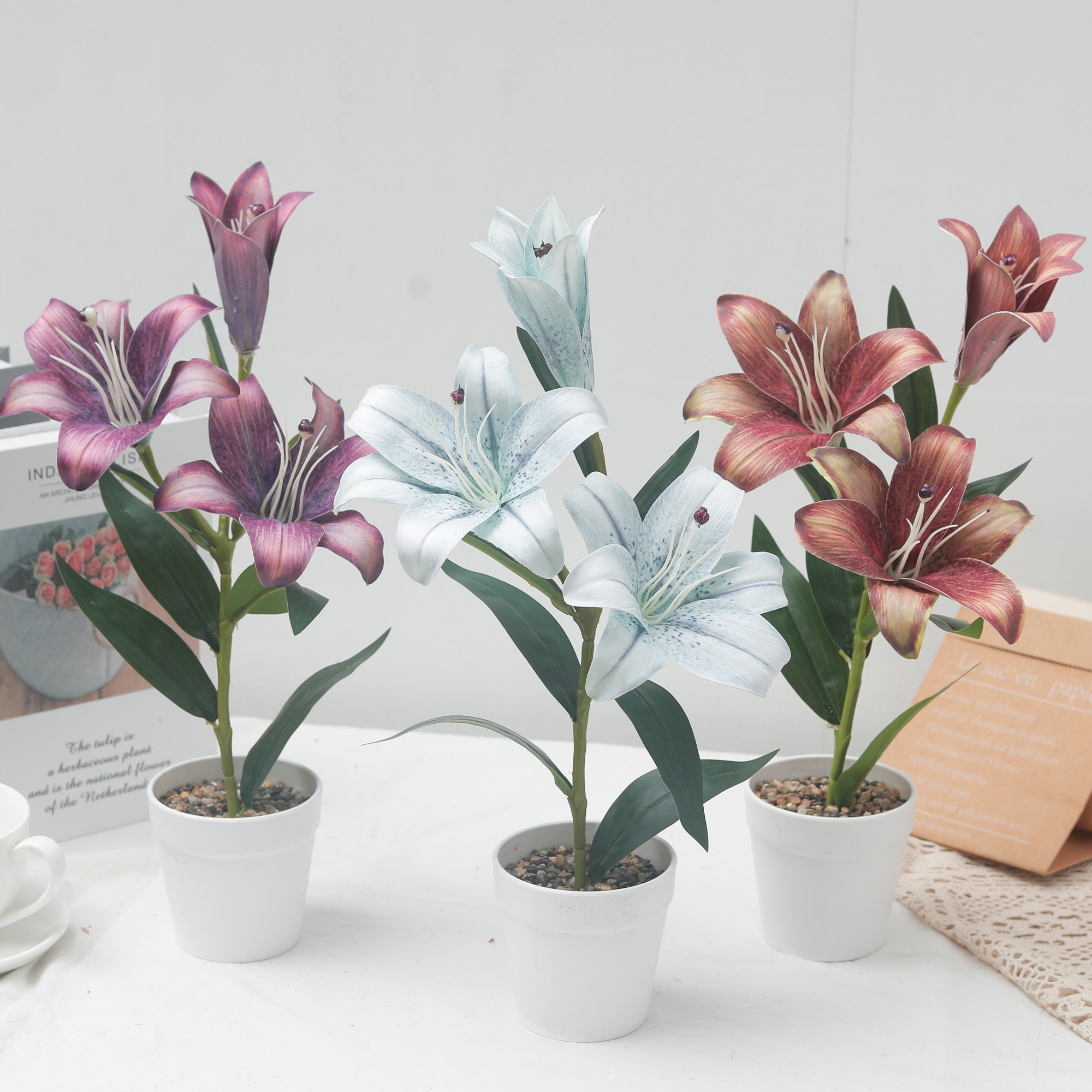 Artificial Flowers Lily Bonsai - đánh giá và giá Bonsai Garden Entrance