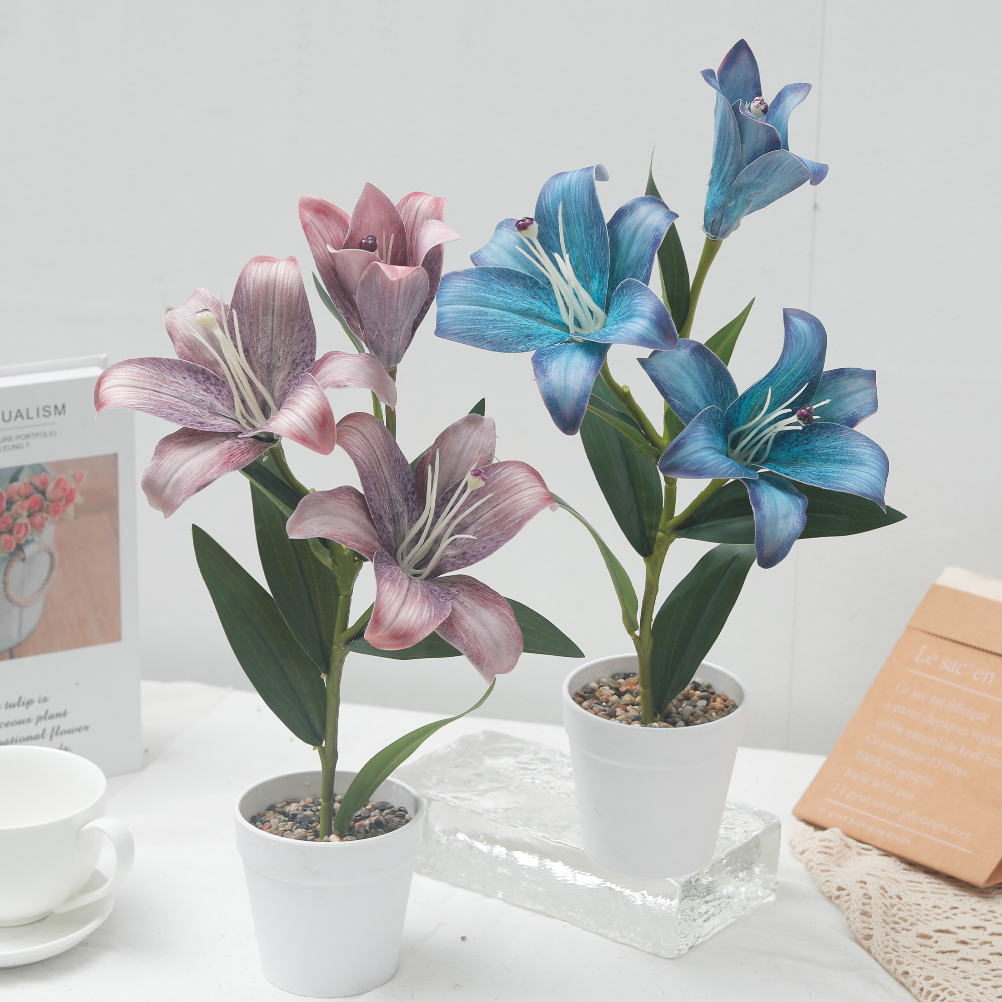 Artificial Flowers Lily Bonsai - đánh giá và giá Bonsai Garden Entrance