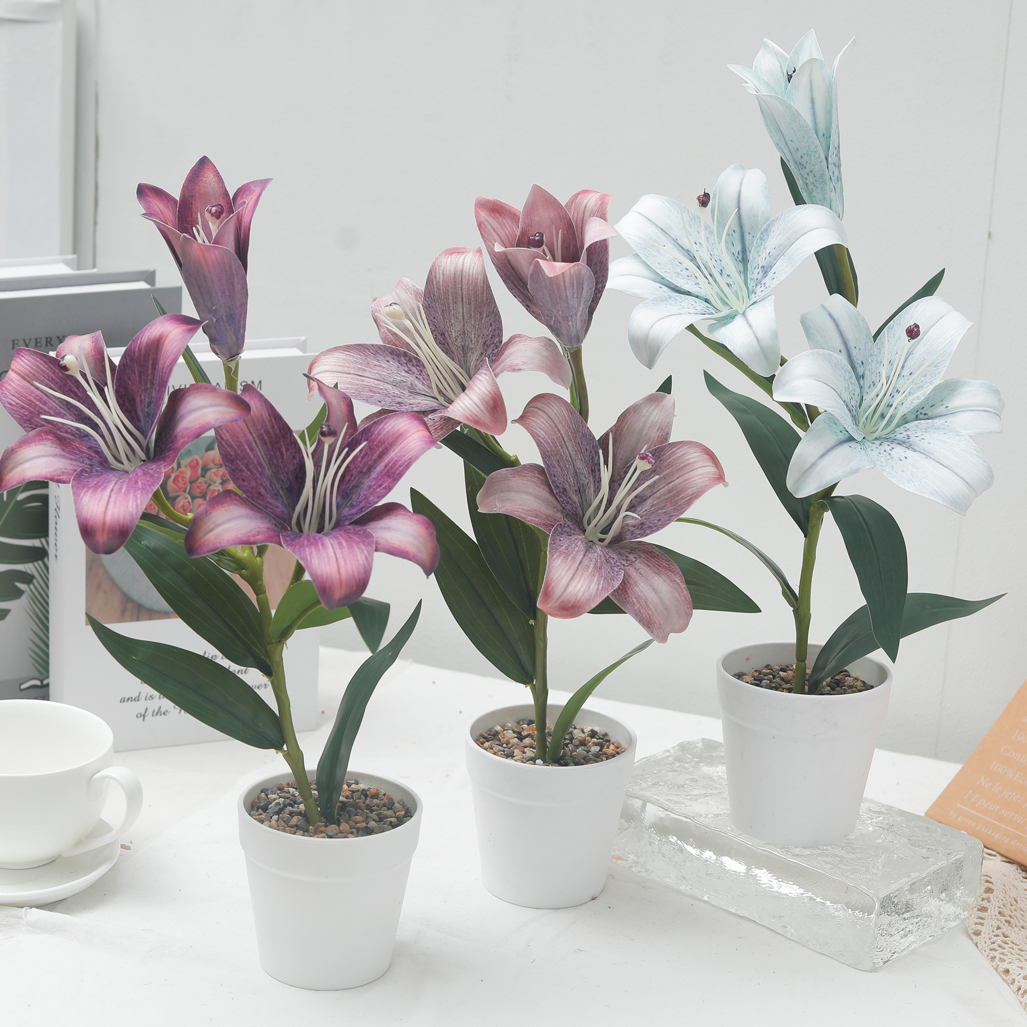 Artificial Flowers Lily Bonsai - đánh giá và giá Bonsai Garden Entrance