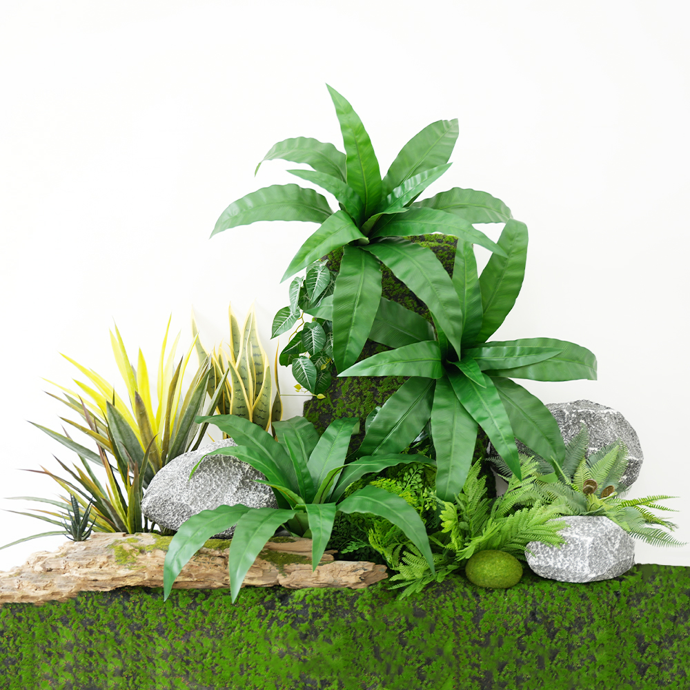Large Artificial Fern with 12  - đánh giá và giá Bonsai Garden Entrance
