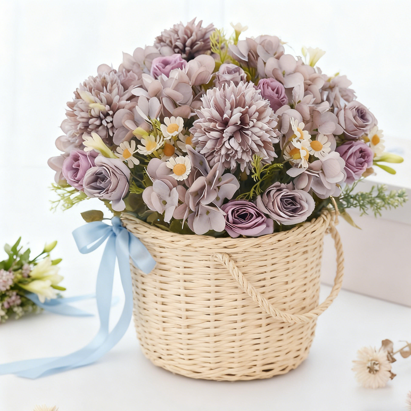 Artificial Chamomile Hydrangea - đánh giá và giá Bonsai Garden Wall