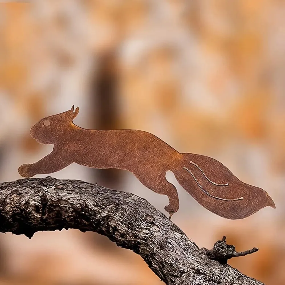 1pc Rustic Squirrel Metal Tree - đánh giá và giá Bonsai Garden Tree